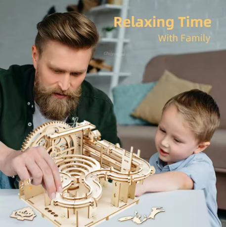 لغز خشبي ثلاثي الأبعاد DIY مجموعات بناء نموذج ميكانيكي