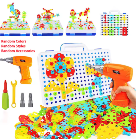 مكعبات بناء منزل الأطفال ألعاب تعليمية