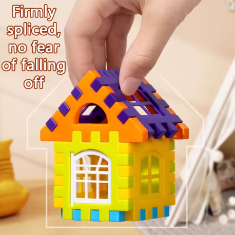 مكعبات بناء منزل الأطفال ألعاب تعليمية