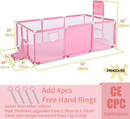 خيمة لعب للأطفال مع سياج