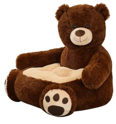 أريكة أطفال للأطفال، أثاث مريح بتصميم زرافة حيوانات منفوش