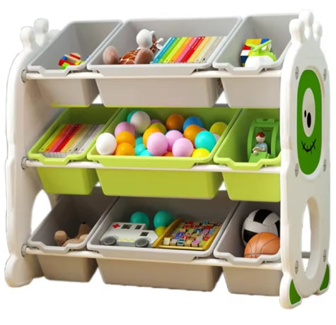 رف تنظيم ألعاب الأطفال وصناديق تخزين،